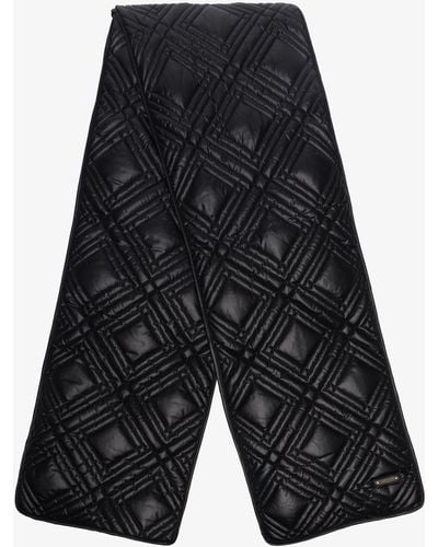 Saint Laurent Quilted Scarf - Women's - Leather/polyester - Black