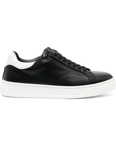 Lanvin Leather Low Top Sneakers - Black