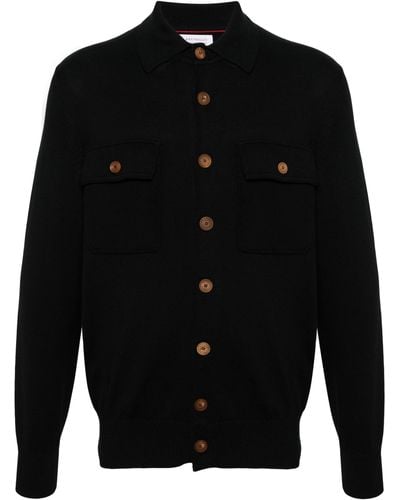 Brunello Cucinelli Buttoned Cotton Cardigan - Black