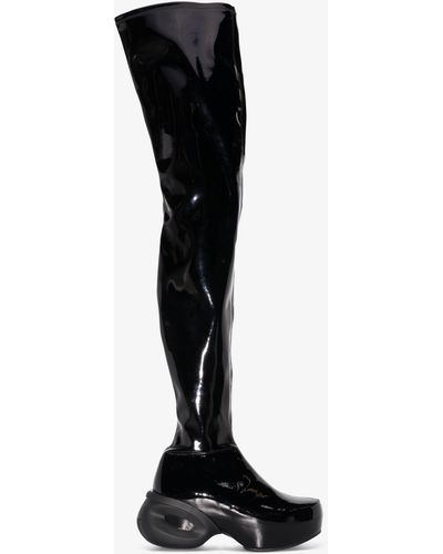 Givenchy G-clog 75 Thigh-high Patent Leather Boots - Black