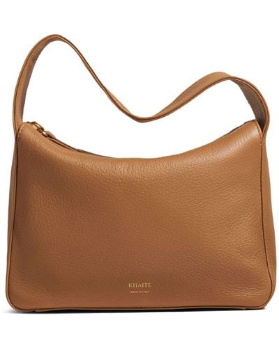 Khaite The Small Elena Leather Shoulder Bag - Brown