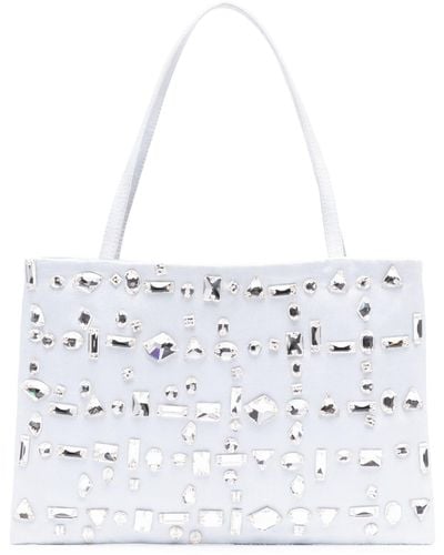 16Arlington Crystal-embellished Tote Bag - White