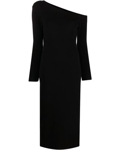 Lisa Yang Kitty Asymmetric Knitted Dress - Black