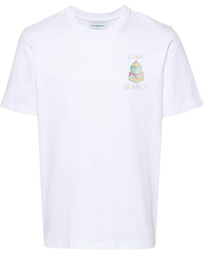 Casablancabrand Logo Print Organic Cotton T-shirt - Unisex - Organic Cotton - White