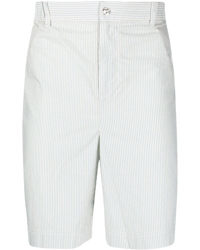 Nick Fouquet White Cotton Striped Shorts