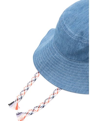 Isabel Marant Fadelya Denim Bucket Hat - Women's - Cotton/calf Leather - Blue