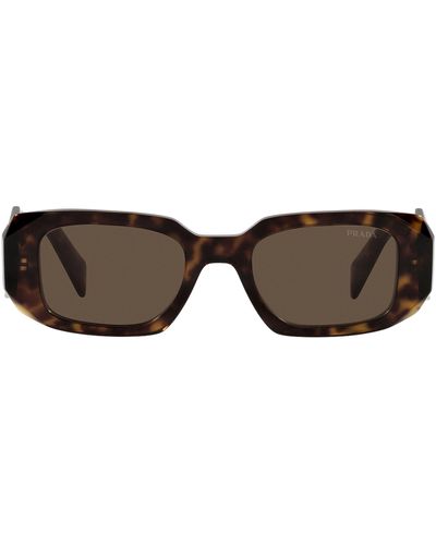 Prada Runway Geometric-frame Sunglasses - Brown