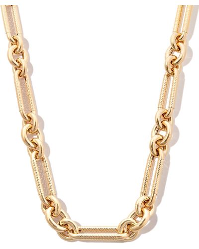 Lauren Rubinski 14k Yellow Diamond Encrusted Chain Necklace - Metallic