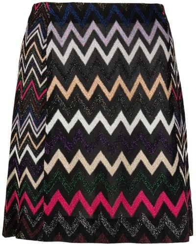 Missoni Zigzag Crochet-knit Miniskirt - Black