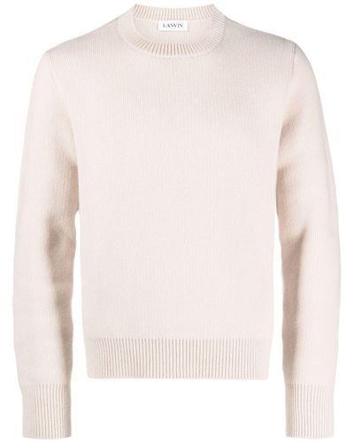 Lanvin Crew-neck Wool-cashmere Sweater - Pink
