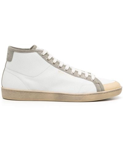 Saint Laurent Sl/39 Leather Sneakers - White