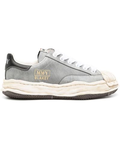 Maison Mihara Yasuhiro Blakey Leather Trainers - Men's - Rubber/calf Leather/other Fibres - White