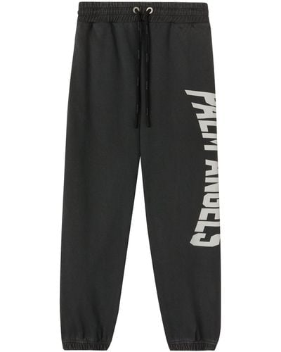 Palm Angels City Washed-effect Track Pants - Black
