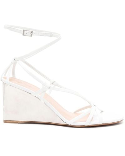Chloé Rebecca Wedge Leather Sandals - Women's - Calf Leather - White