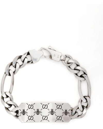 Gucci Sterling gg Bee Chunky Chain Bracelet - Metallic