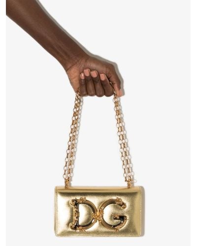 Dolce & Gabbana Dg Girls Leather Cross Body Bag - Metallic