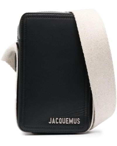 Jacquemus Smooth Calf Leather Messenger Bag - Black