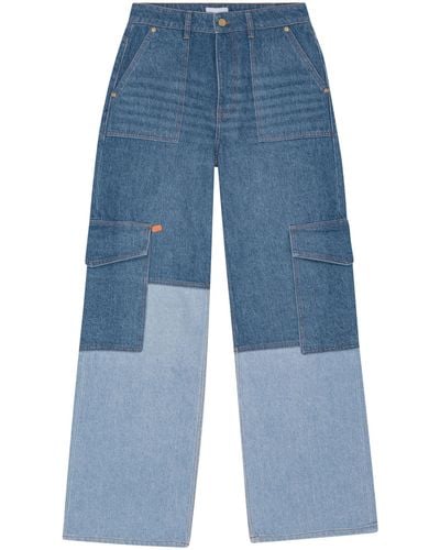 Ganni Angi Wide-Leg Jeans - Blue