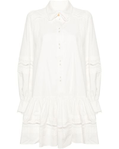 Aje. Reva Cotton Shirt Dress - White