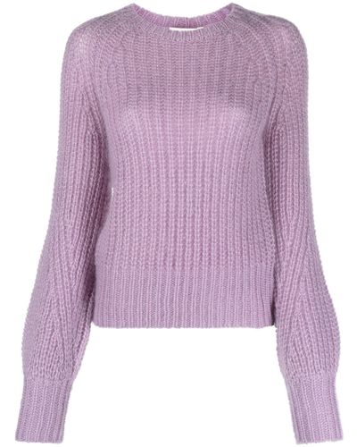 Zimmermann Chunky-knit Mohair-blend Sweater - Purple