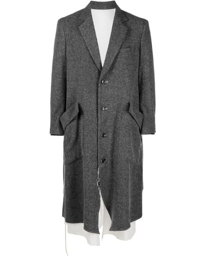 Sulvam Gray Wool-blend Coat