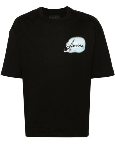Amiri Paradise Airbrush Cotton T-Shirt - Black