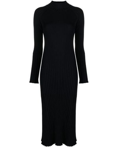 Proenza Schouler Carmen Ribbed-knit Midi Dress - Women's - Polyester/polyamide/viscose - Black