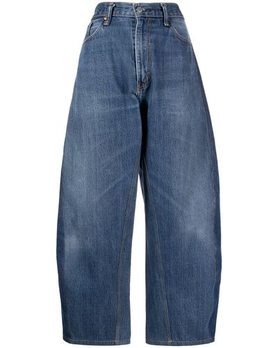 Puppets and Puppets Creature Panelled Wide-leg Jeans - Blue
