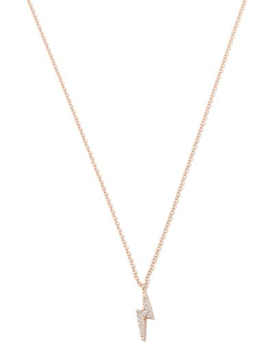 Maria Tash 18k Rose Gold Diamond Lightning Pendant Necklace - Women's - Diamond/18kt Rose Gold - Metallic