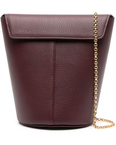 Tsatsas Olive Leather Bucket Bag - Women's - Calf Leather - Purple