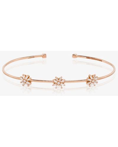 Suzanne Kalan 18k Rose Gold Flower Diamond Bracelet - Metallic
