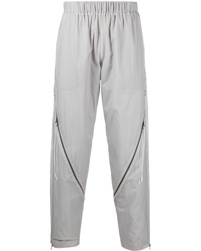 Saul Nash Zip-detail Straight-leg Pants - Gray
