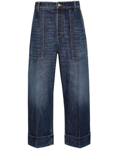Bottega Veneta High-rise Straight-leg Jeans - Blue