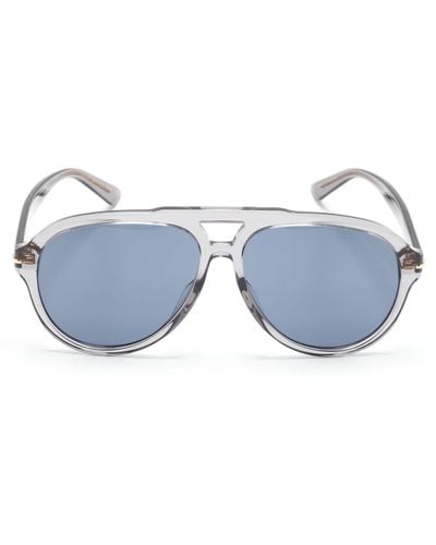 Gucci Aviator Sunglasses - Men's - Recycled Acetate - Blue