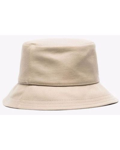 Thom Browne Neutral 4-bar Stripe Cotton Bucket Hat - Men's - Cotton - Multicolour