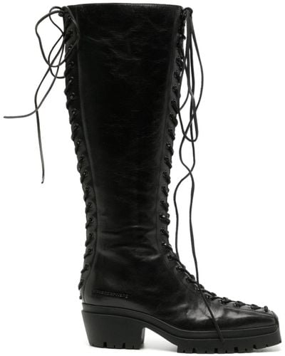 Alexander Wang Terrain Lace-up Leather Boots - Black