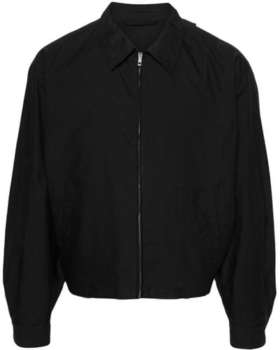 Lemaire Zip-up Bomber Jacket - Men's - Silk/cotton/viscose - Black