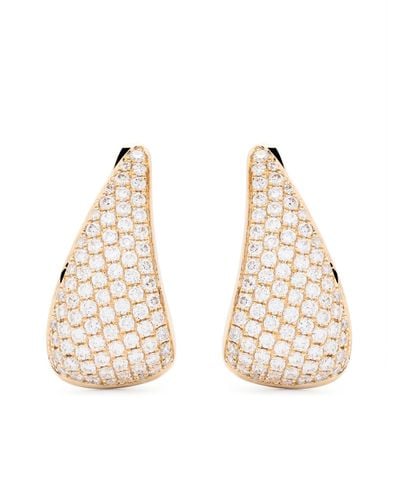 Anita Ko 18k Yellow Diamond huggie-hoop Earrings - Natural