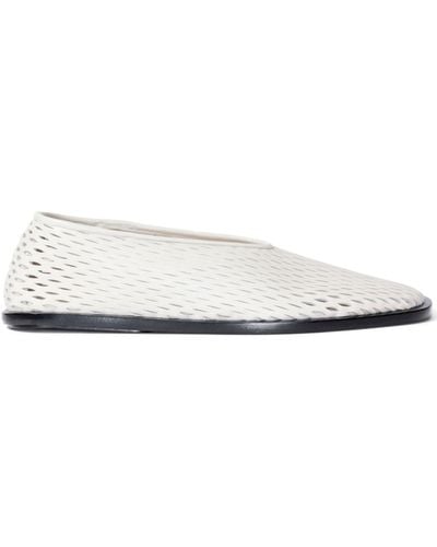 Proenza Schouler Perforated Leather Slippers - White