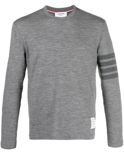 Thom Browne 4-bar Virgin Wool T-shirt - Men's - Wool/elastane - Gray