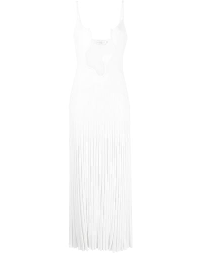 Christopher Esber Salacia Wire Sunray Pleated Dress - Women's - Nylon/viscose - White