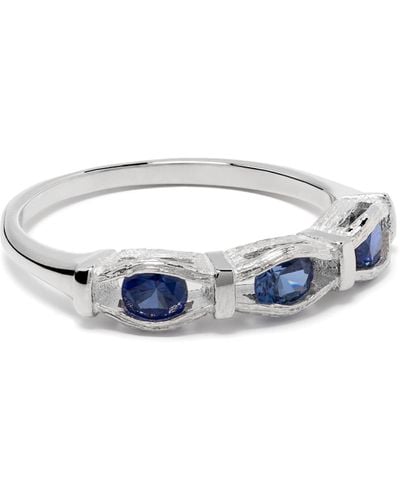 Bleue Burnham Sterling Sacred Oak Sapphire Ring - Blue