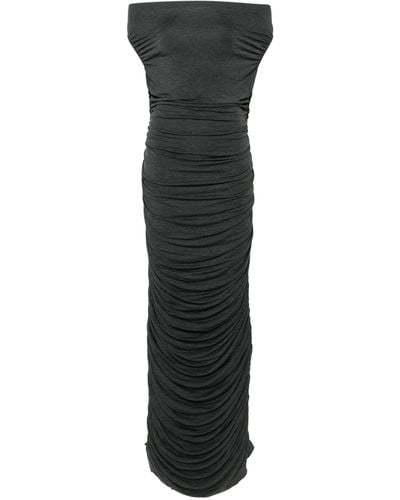 Norma Kamali Draped Maxi Dress - Black