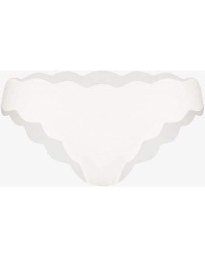 Marysia Swim Antibes Scalloped Bikini Bottoms - Women's - Polyamide/spandex/elastane - White