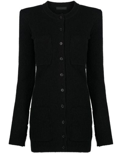 Wardrobe NYC Button-up Cotton Cardigan - Black