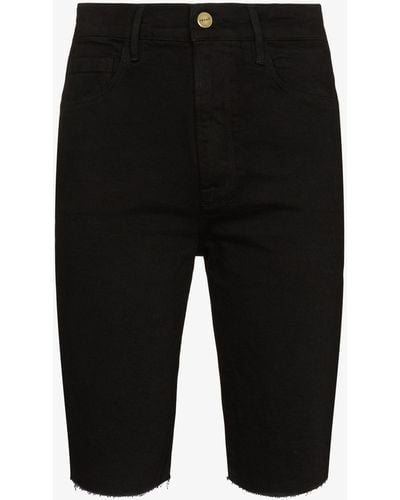 FRAME Le Vintage Bermuda Denim Shorts - Black