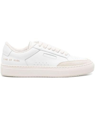 Common Projects Tennis Pro Leather Sneakers - Women's - Calf Leather/fabric/rubber/fabric - White