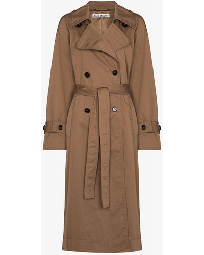 Acne Studios Odande Double-breasted Trench Coat - Brown