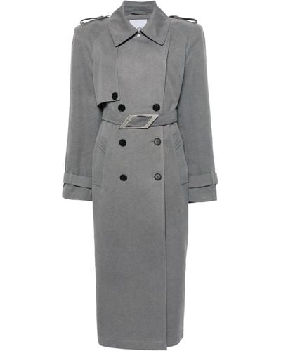 The Attico Double-breasted Trenchcoat - Gray
