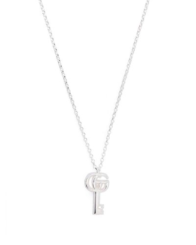 Gucci Key-charm Pendant Necklace - White